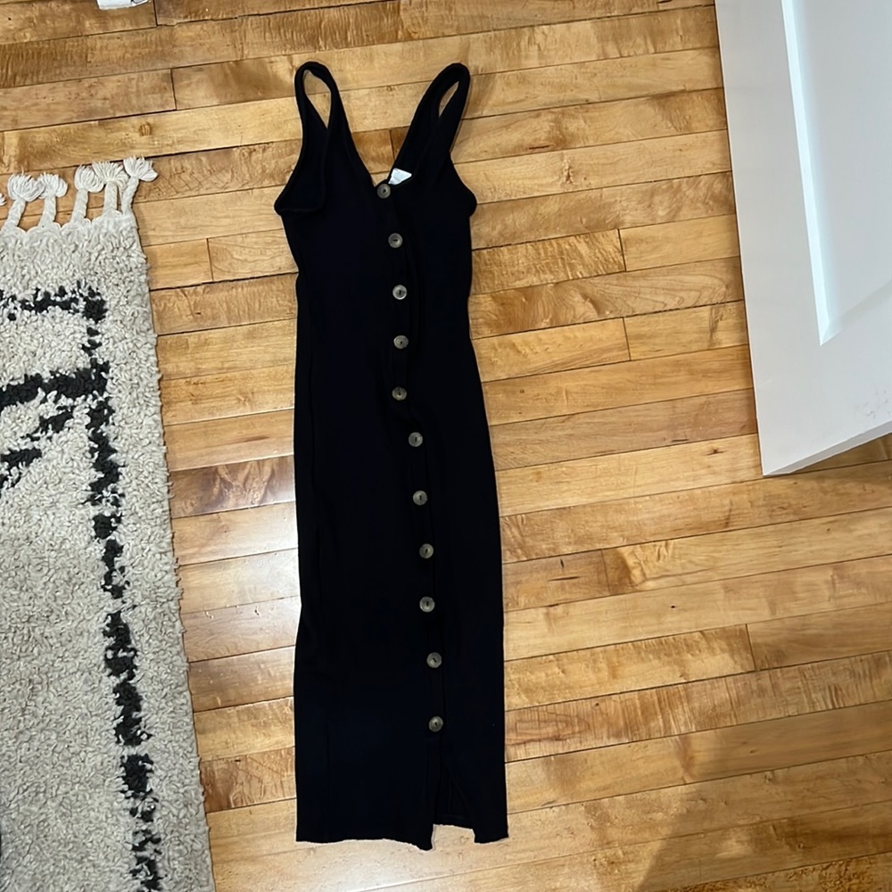 Black midi dress